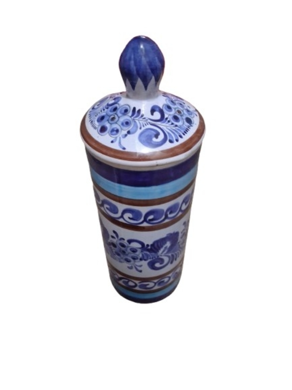 Vintage Mexican Talavera Lidded Canister / Jar